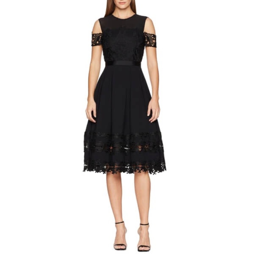 Ted Baker Structured Dress with Lace detailing
